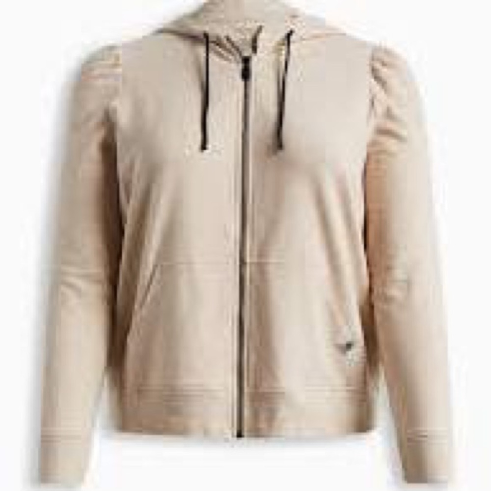 Torrid Oatmeal Hoodie puff sleeves Size 3 - Picture 4 of 7